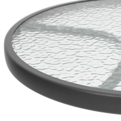 Zahradní Stůl Ø50 X 71 Cm Ocel Antracitový