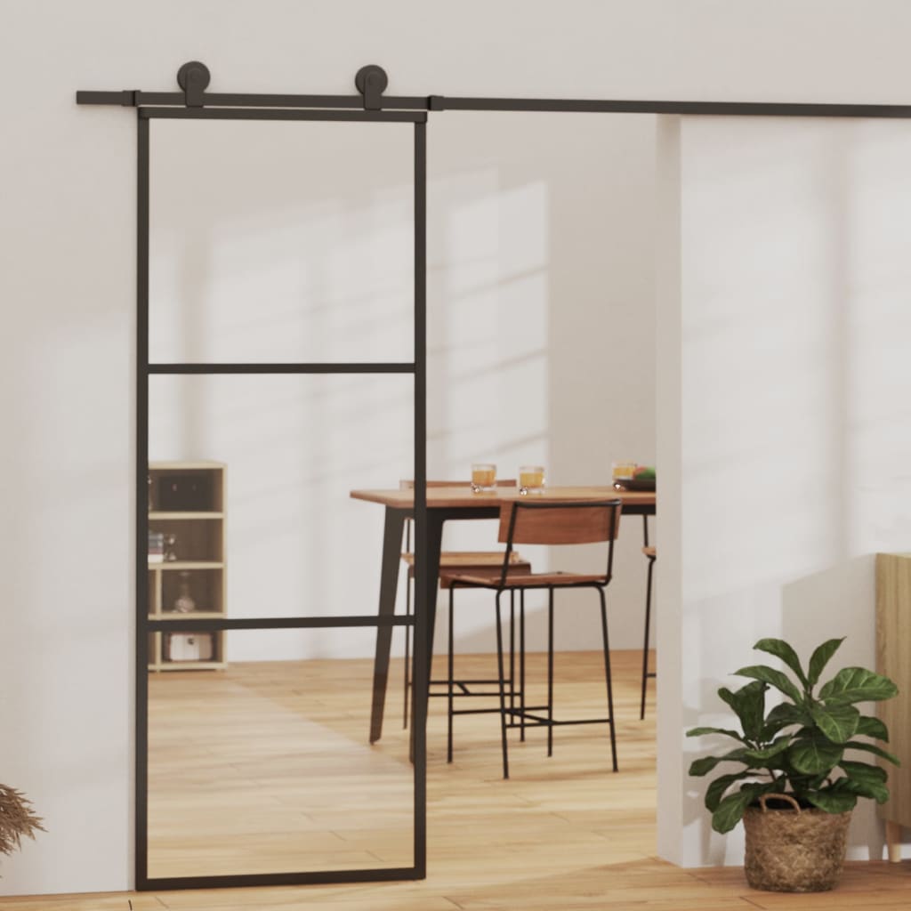 Posuvné Dveře S Kováním Esg Sklo A Hliník 90 X 205 Cm