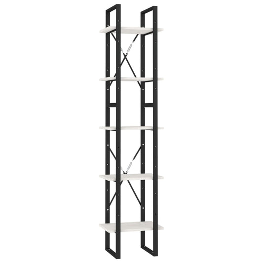 Knihovna S 5 Policemi 40 X 30 X 175 Cm Borové Dřevo