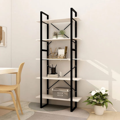 Knihovna S 5 Policemi 40 X 30 X 175 Cm Borové Dřevo