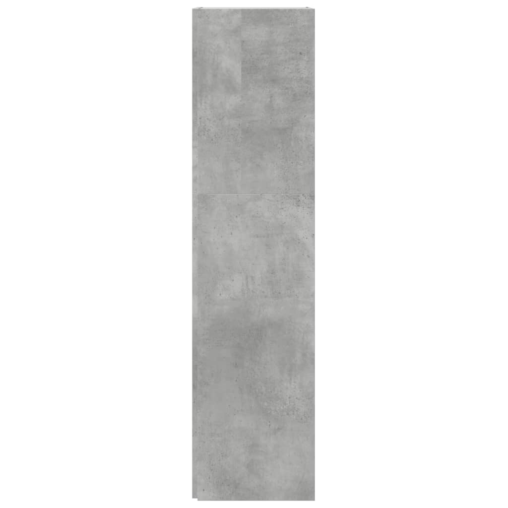 Rohová Skříňka Betonově Šedá 33 X 33 X 132 Cm Dřevotříska