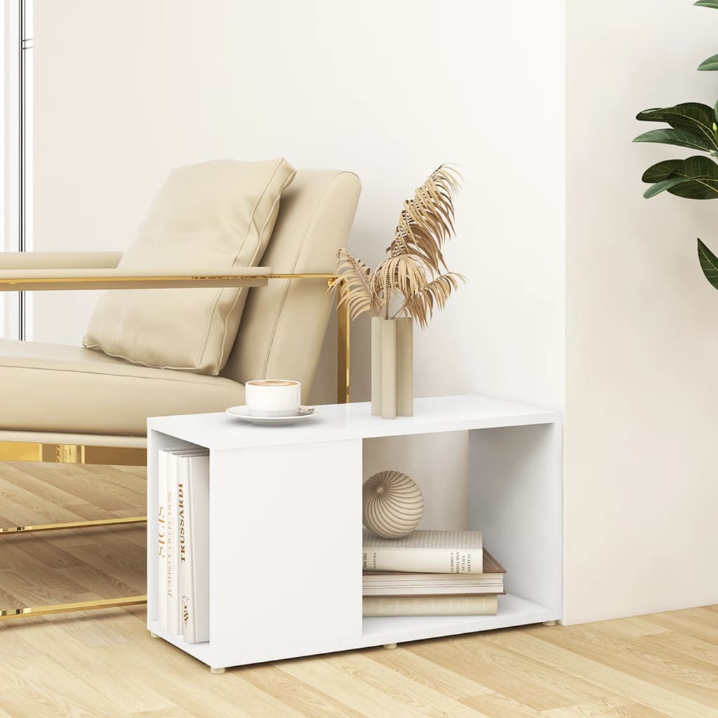 Tv Skříňka Bílá 60 X 24 X 32 Cm Dřevotříska
