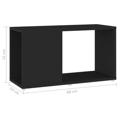 Tv Skříňka Černá 60 X 24 X 32 Cm Dřevotříska