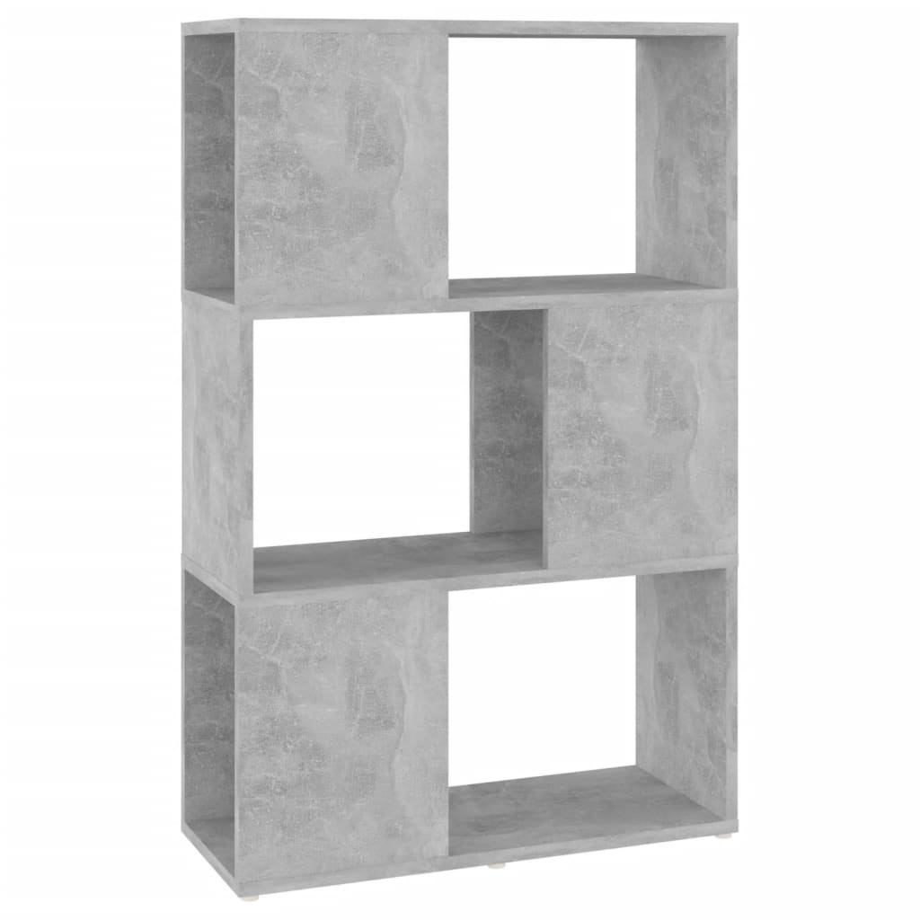 Knihovna / Dělicí Stěna Betonově Šedá 60X24X94 Cm Dřevotříska