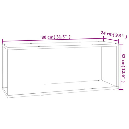Tv Stolek Bílý 80 X 24 X 32 Cm Kompozitní Dřevo