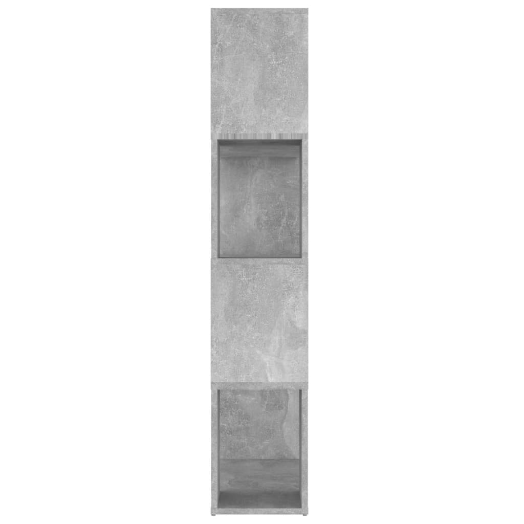 Knihovna/Dělicí Stěna Betonově Šedá 80X24X124,5 Cm Dřevotříska