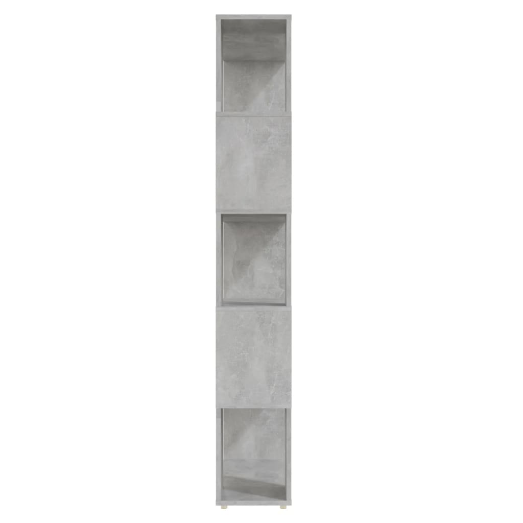 Knihovna / Dělicí Stěna Betonově Šedá 80X24X155 Cm Dřevotříska