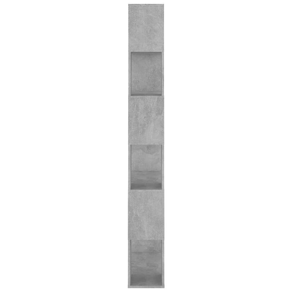 Knihovna / Dělicí Stěna Betonově Šedá 80 X 24 X 186 Cm Kompozit