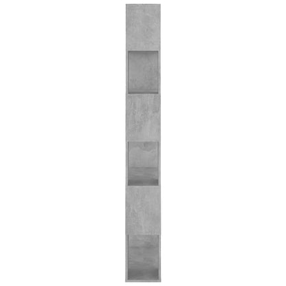 Knihovna / Dělicí Stěna Betonově Šedá 80 X 24 X 186 Cm Kompozit