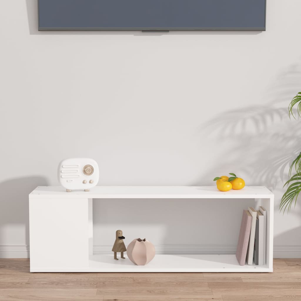Tv Stolek Bílý 100 X 24 X 32 Cm Kompozitní Dřevo