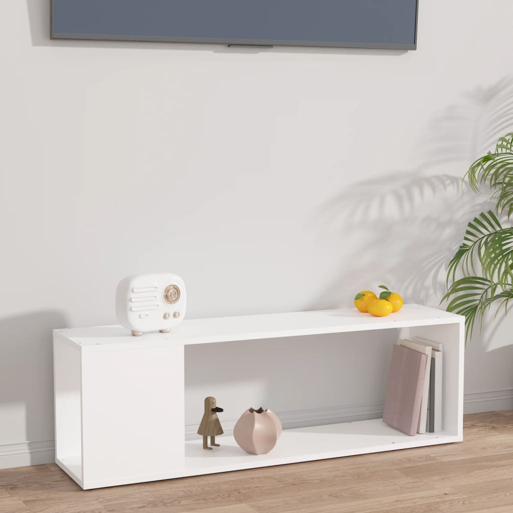 Tv Stolek Bílý 100 X 24 X 32 Cm Kompozitní Dřevo