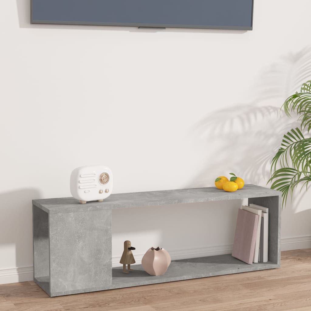Tv Stolek Betonově Šedý 100 X 24 X 32 Cm Kompozitní Dřevo