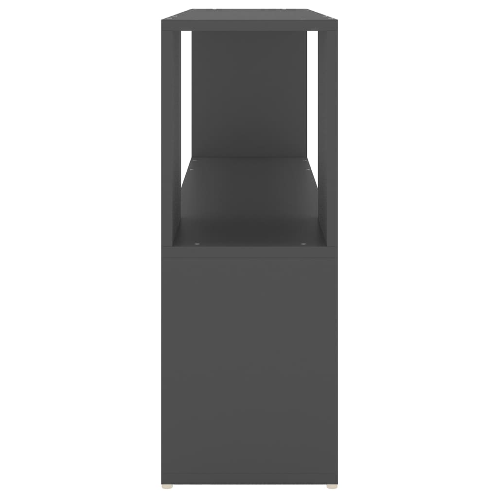 Knihovna Šedá 100 X 24 X 63 Cm Dřevotříska