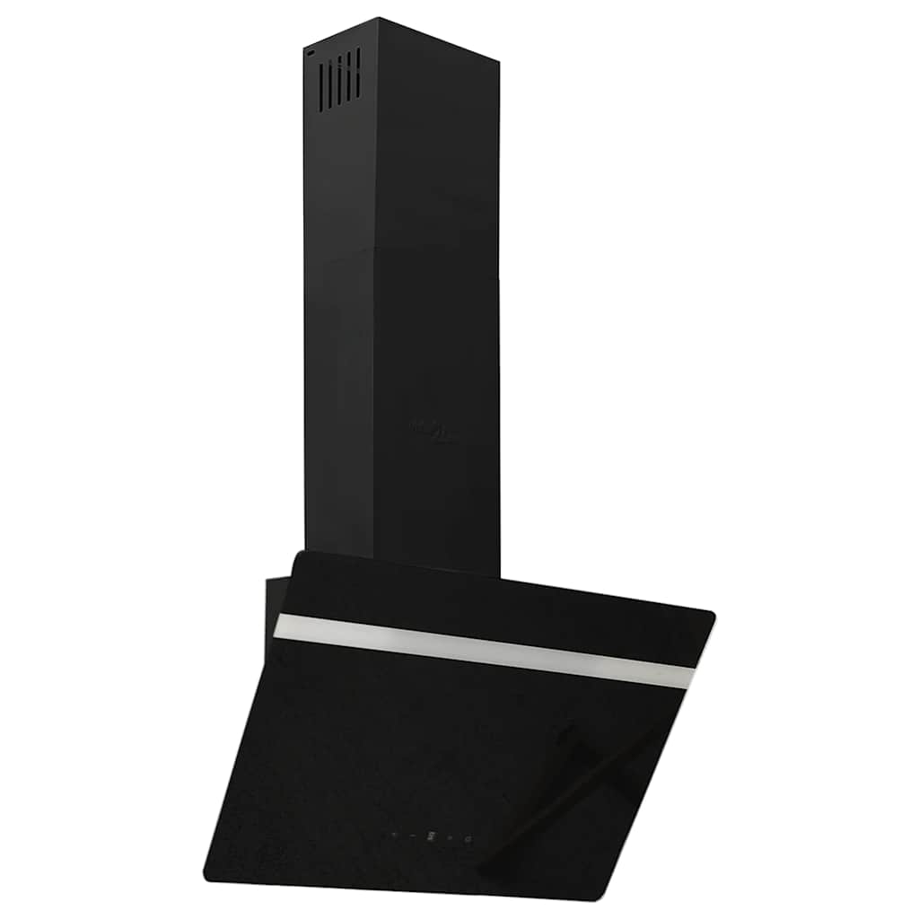 Nástěnná Digestoř 60 Cm Ocel A Tvrzené Sklo Černá
