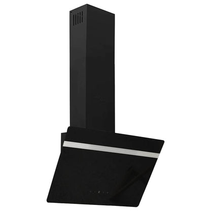 Nástěnná Digestoř 60 Cm Ocel A Tvrzené Sklo Černá