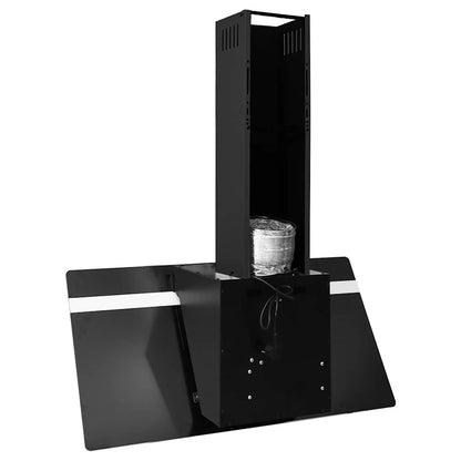 Nástěnná Digestoř 90 Cm Ocel A Tvrzené Sklo Černá