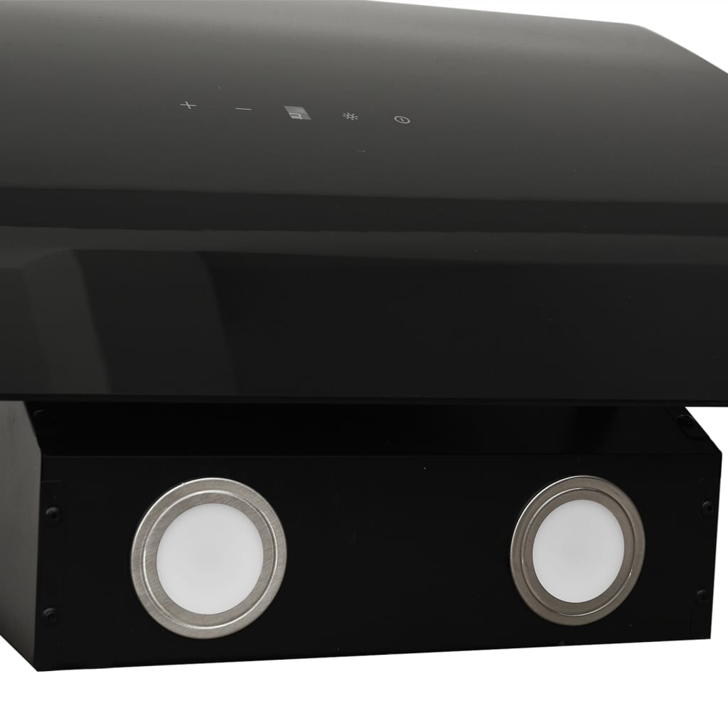 Nástěnná Digestoř 60 Cm Ocel A Tvrzené Sklo Černá