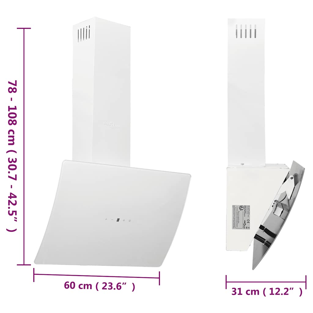 Nástěnná Digestoř 60 Cm Ocel A Tvrzené Sklo