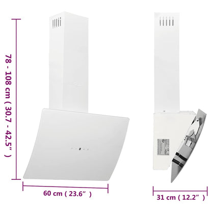 Nástěnná Digestoř 60 Cm Ocel A Tvrzené Sklo