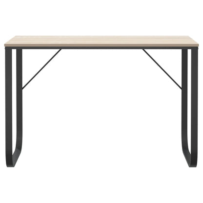 Počítačový Stůl Černý A Dub 110 X 60 X 73 Cm Dřevotříska