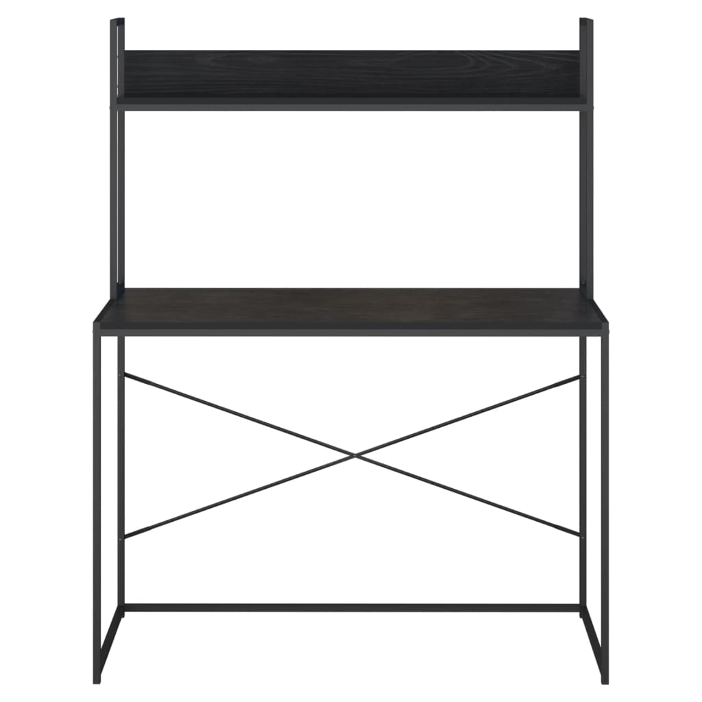 Počítačový Stůl Černý 110 X 60 X 138 Cm Kompozitní Dřevo