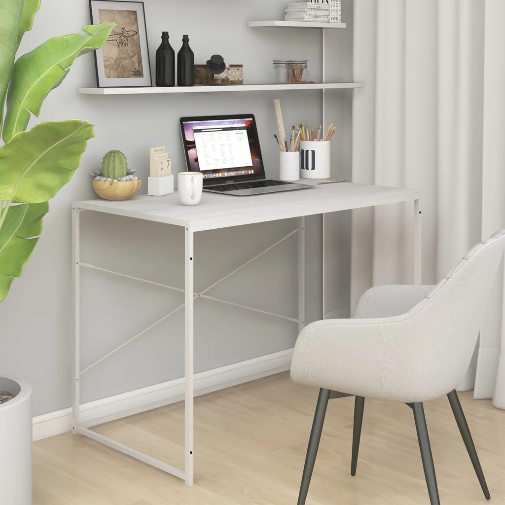 Počítačový Stůl Černý A Dub 110 X 60 X 70 Cm Kompozitní Dřevo