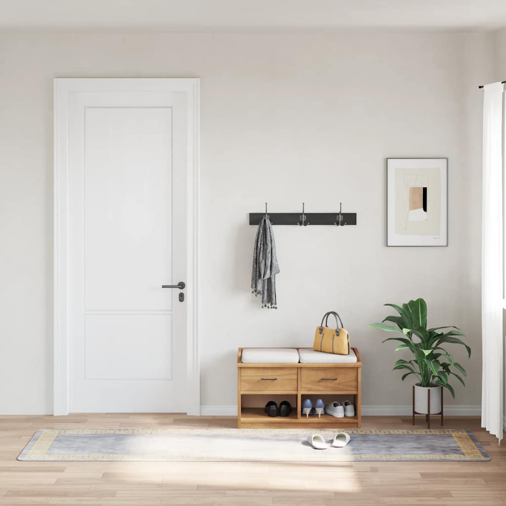 Koberec Pratelný Šedý Protiskluzový Šedá A Zlatá