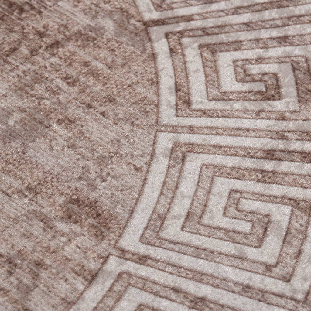 Koberec Pratelný 120 Cm Béžový Protiskluzový Béžová A Zlatá