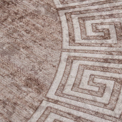 Koberec Pratelný 120 Cm Béžový Protiskluzový Béžová A Zlatá