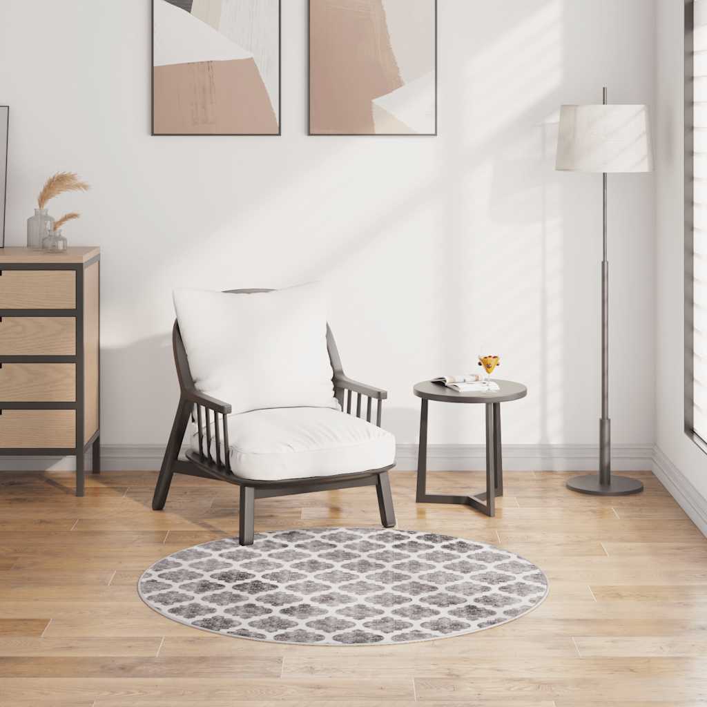 Koberec Pratelný Vícebarevný Šedá A Bílá