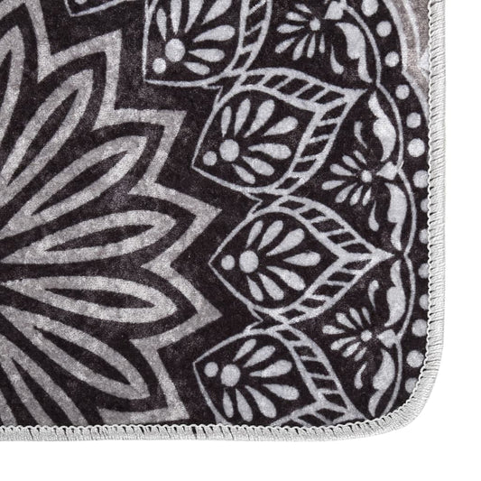 Koberec Pratelný Vícebarevný Protiskluzový Černá A Šedá