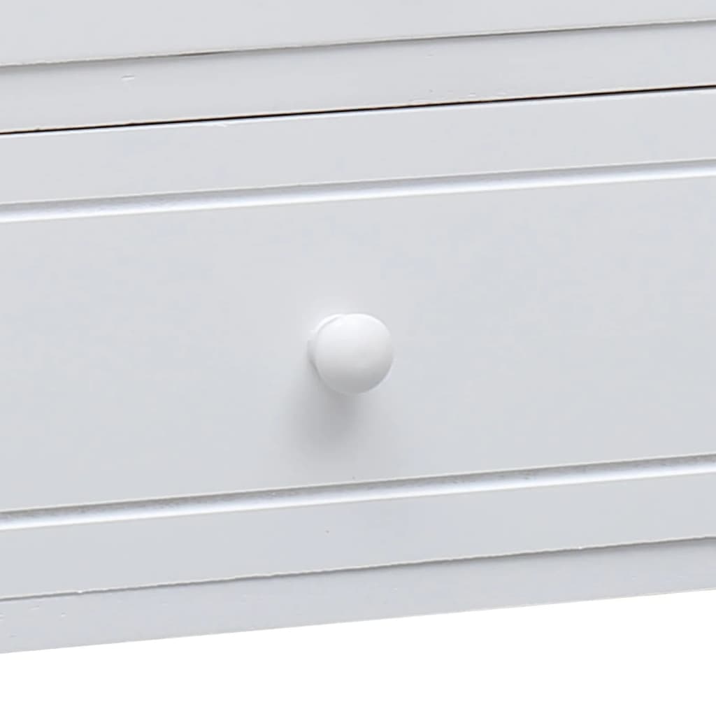 Tv Stolek Bílý 108 X 30 X 40 Cm Masivní Dřevo Pavlovnie