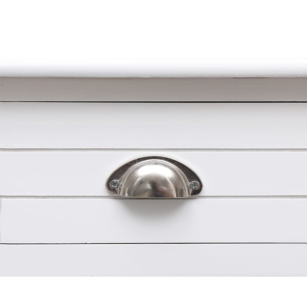 Psací Stůl Bílý 108 X 45 X 76 Cm Masivní Pavlovnie