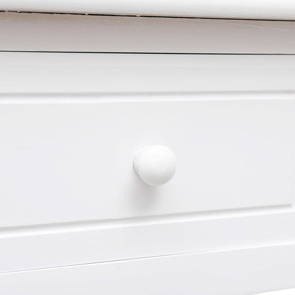 Psací Stůl Bílý 108 X 45 X 76 Cm Masivní Pavlovnie