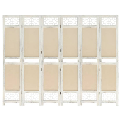 4Dílný Paraván Krémový Textil