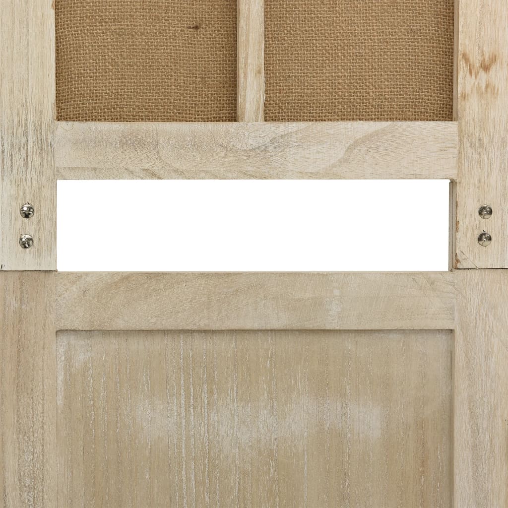 6Dílný Paraván Hnědý Textil