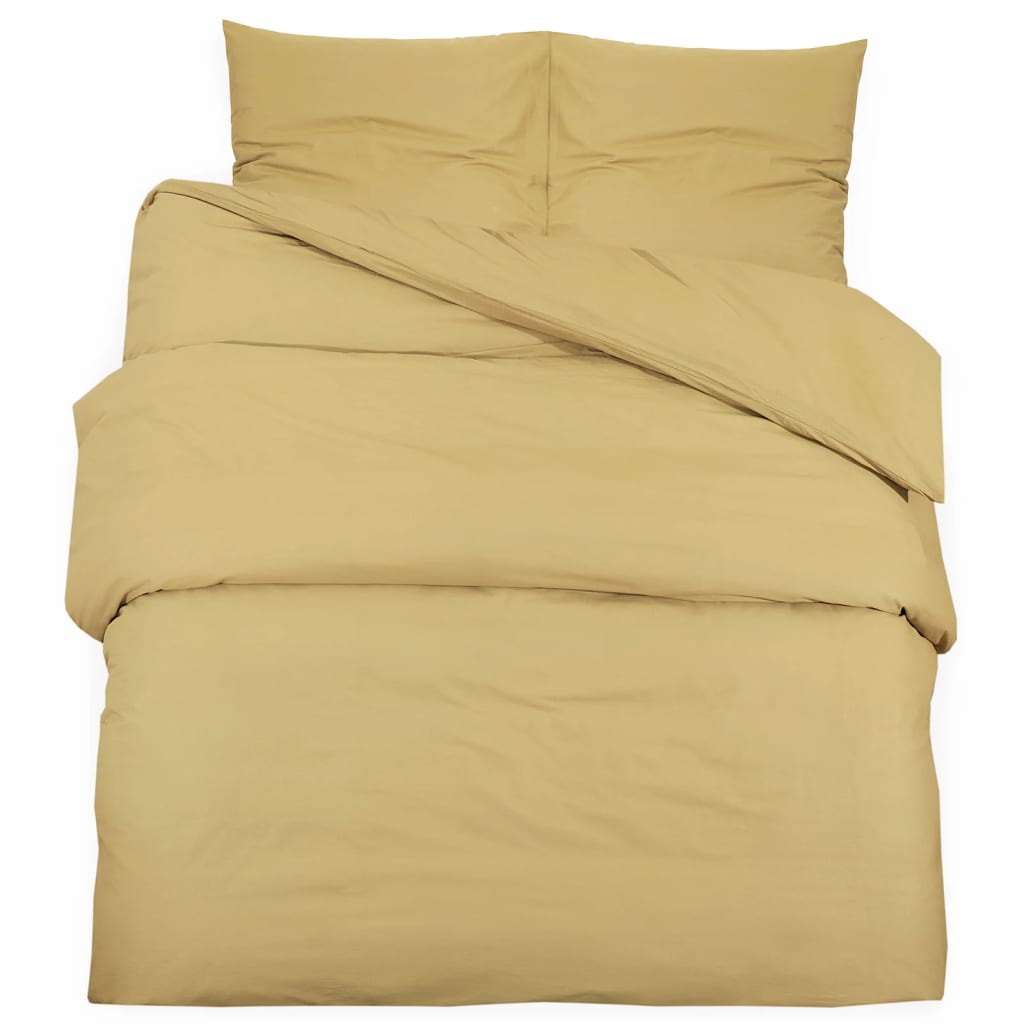Sada Ložního Prádla 200 X 220 Cm Lehké Mikrovlákno Taupe