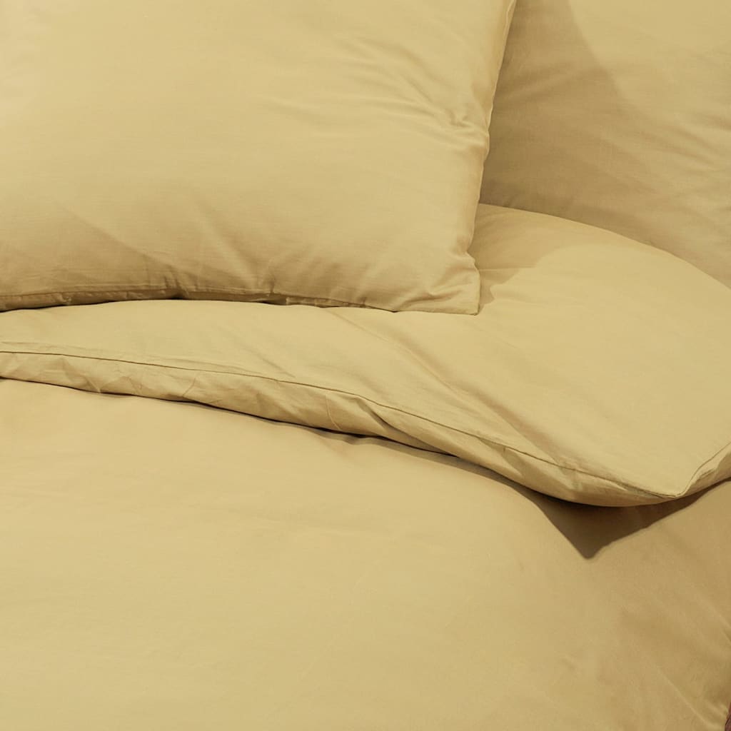 Sada Ložního Prádla 200 X 220 Cm Lehké Mikrovlákno Taupe