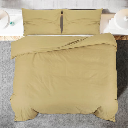 Sada Ložního Prádla 225 X 220 Cm Lehké Mikrovlákno Taupe