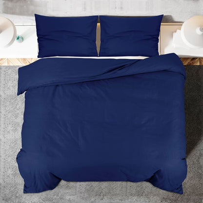 Sada Ložního Prádla Námořnická Modř 200X200Cm Lehké Mikrovlákno Modrá