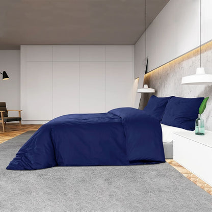Sada Ložního Prádla Námořnická Modř 200X200Cm Lehké Mikrovlákno Modrá