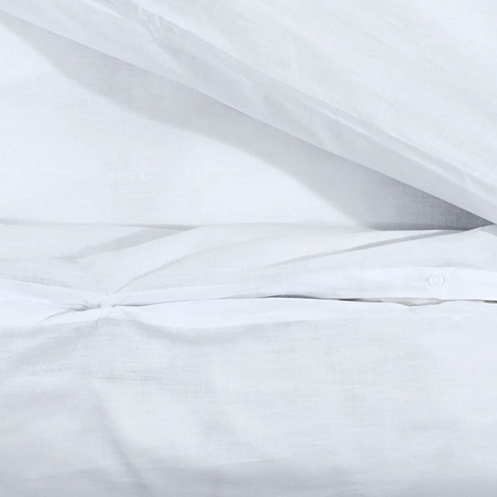 Sada Ložního Prádla 200 X 200 Cm Lehké Mikrovlákno Bílá
