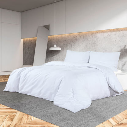 Sada Ložního Prádla 260 X 220 Cm Lehké Mikrovlákno Bílá