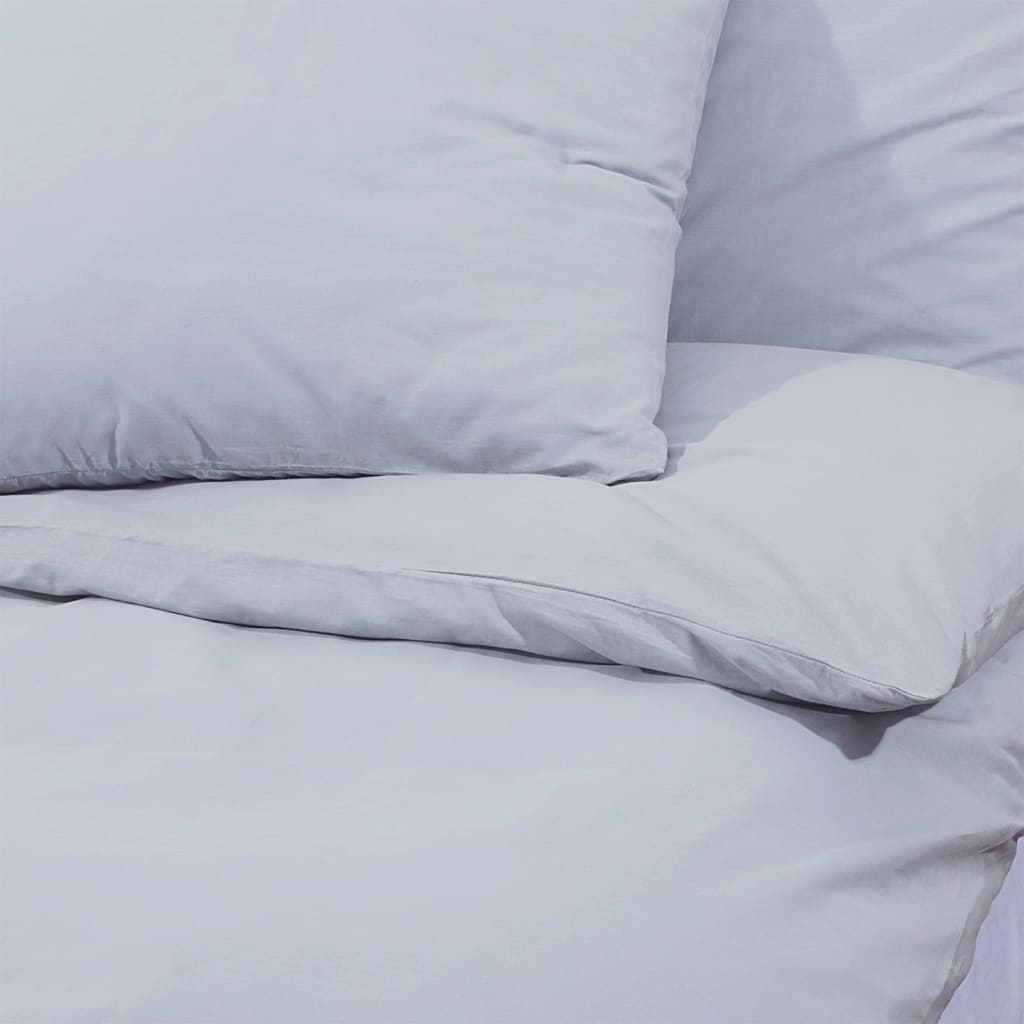 Sada Ložního Prádla Šedá 140 X 200 Cm Bavlna Šedá