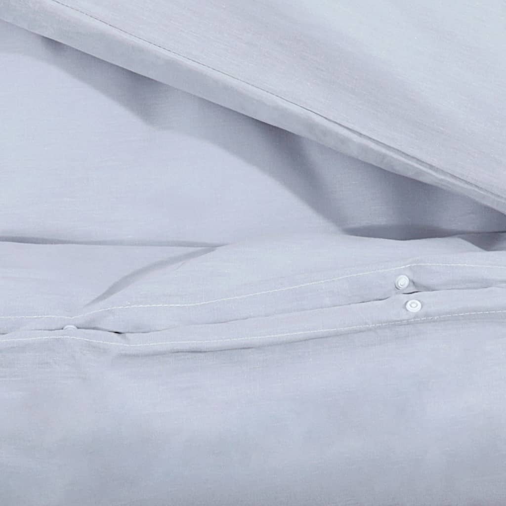 Sada Ložního Prádla Šedá 140 X 200 Cm Bavlna Šedá