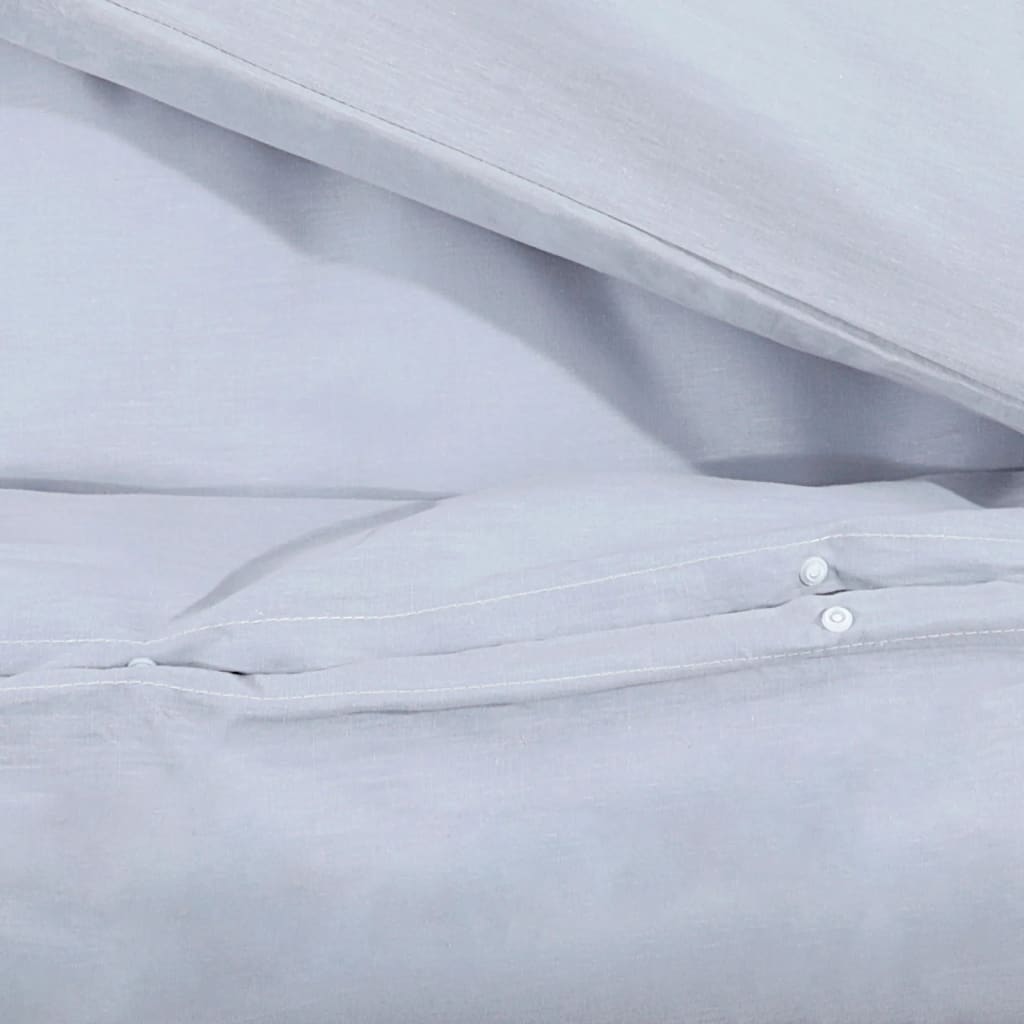 Sada Ložního Prádla Šedá 200 X 200 Cm Bavlna Šedá