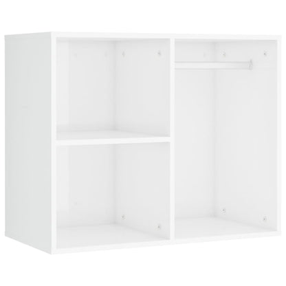 Led Toaletní Stolek Se 2 Skříňkami Lesklý Bílý Kompozitní Dřevo