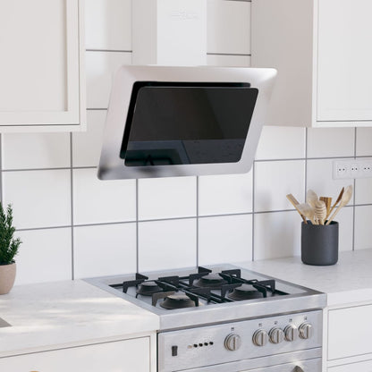 Nástěnná Digestoř 90 Cm Nerezová Ocel A Tvrzené Sklo