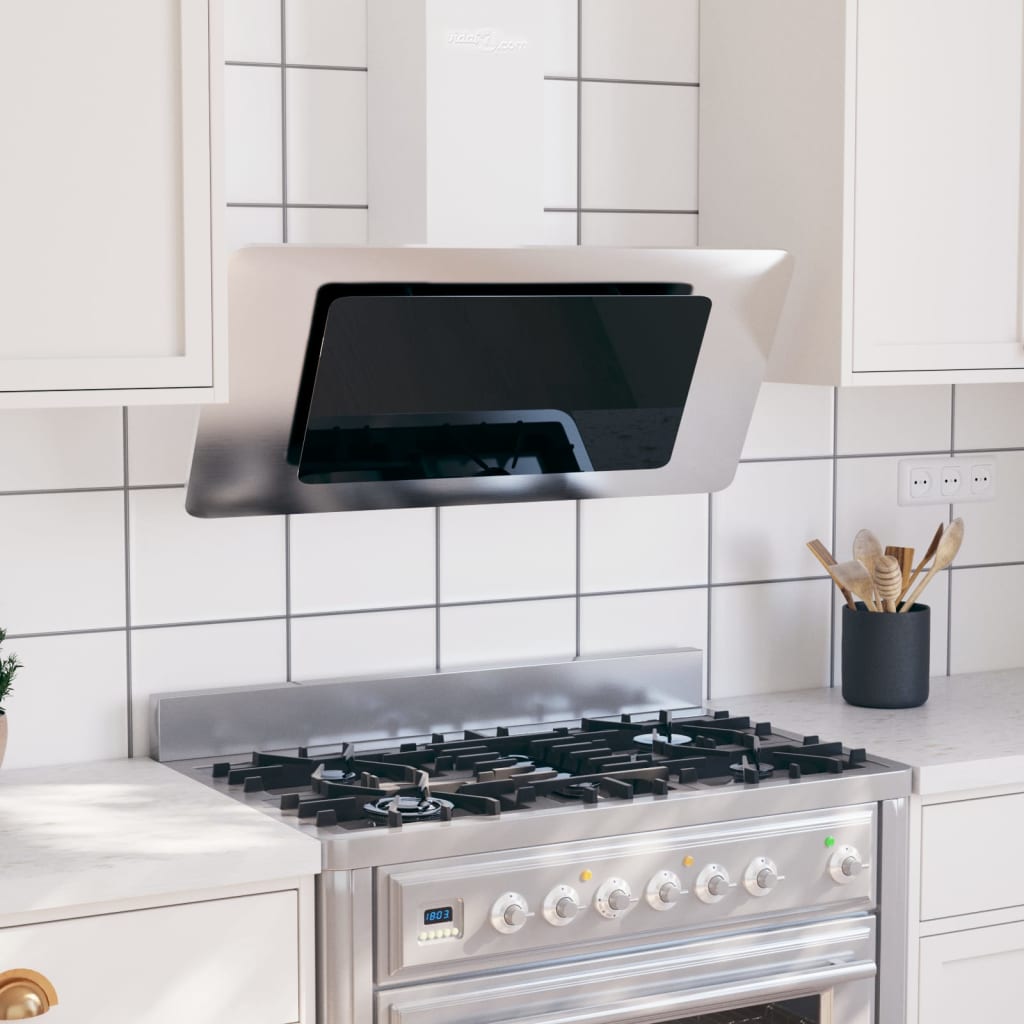 Nástěnná Digestoř 90 Cm Nerezová Ocel A Tvrzené Sklo