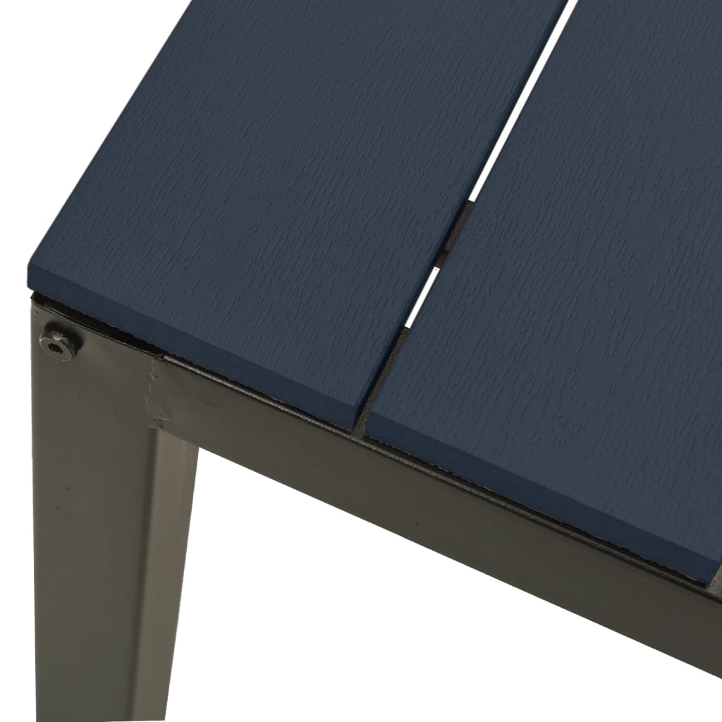 Zahradní Lavice 110 Cm Ocel A Wpc Černá